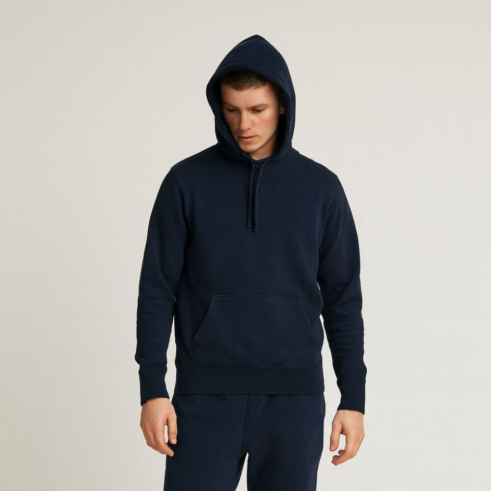 REIGNING CHAMP Black Pullover Hoodie Pocket Sweatshirt Sweater   Mens Size XS